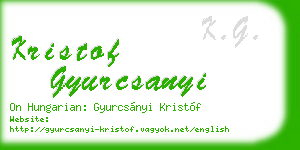 kristof gyurcsanyi business card
